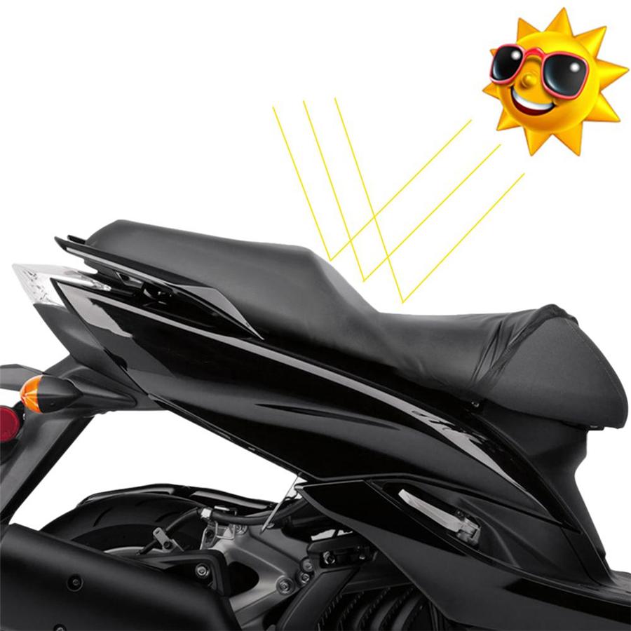 M Motorcycle Seat Cushion Cover Waterproof Dust Rain UV Protector Non-slip Black