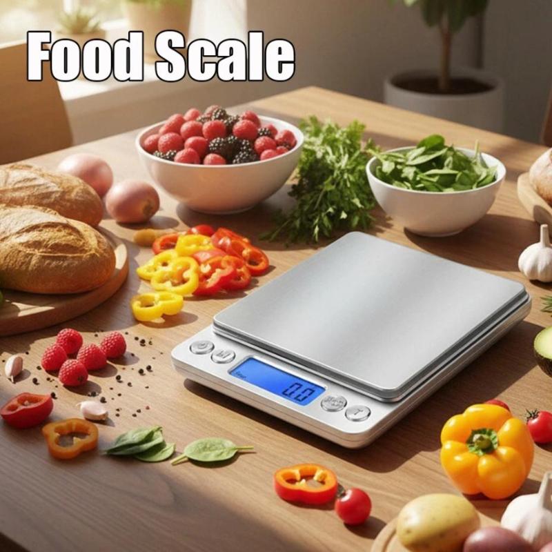 Rechargeable 3000G/0.1G Food Weighing Scale Digital Kitchen Scale Weight Grams Cooking Baking