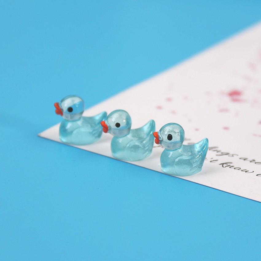 Bunte Leuchtende Gelbe Ente Harz Miniatur - Kreativer Cartoon Schmuck & Bastelzubehör