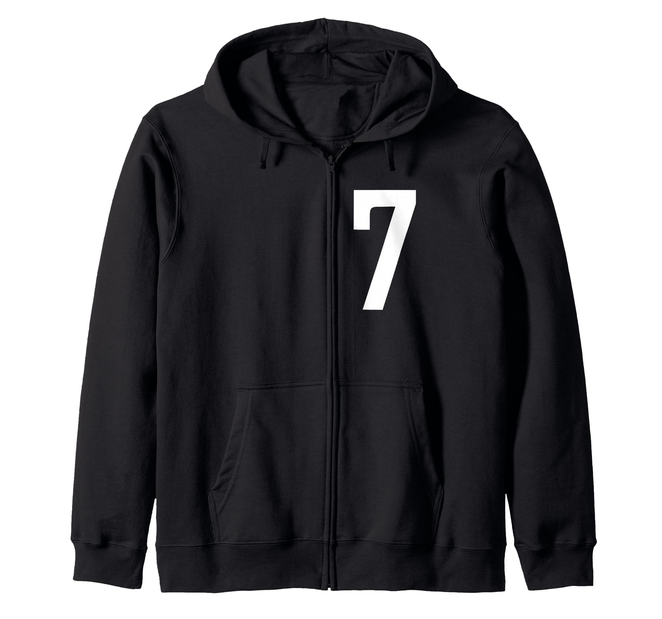 

Number Seven #7 Sports Team Uniform Zip Hoodie