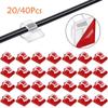 20/40 τμχ. Αυτοκόλλητοι συνδετήρες καλωδίων Wire clips Cable Wire Management Σφιγκτήρες υποδοχής καλωδίων για το γραφείο και το σπίτι αυτοκινήτου