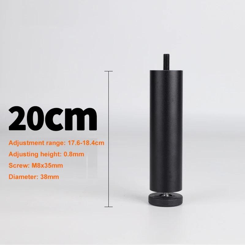 4 Stück verstellbare Möbelfüße M8 Aluminiumlegierung Tischbeine für TV-Schrank, Kleiderschrank, erhöhte Kühl-, Waschmaschinenfüße