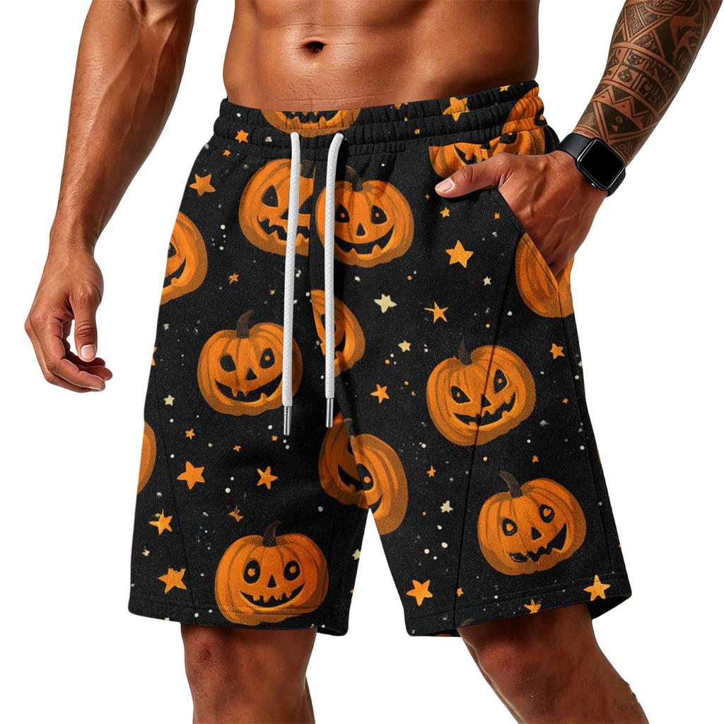 Herren lockere Shorts mit Taschen - Schichtstoff Fitness Training Strandshorts