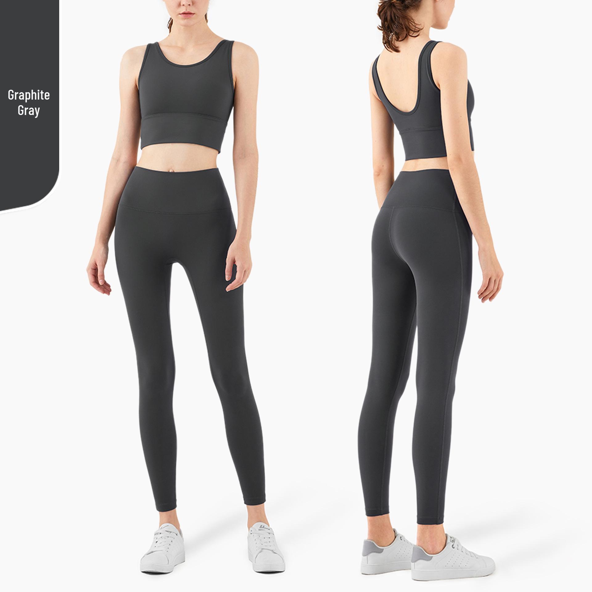 

Европейский и американский амортизирующий жилет для йоги и фитнес-костюм с высокой талией Small