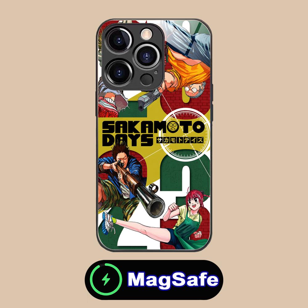 

Sakamoto Days Mobile Phone Case for iPhone 17 16 15 14 13 12 11 Air Pro Max Plus Mini MagSafe Glass Colorful Cover Pretty Cover iPhone 11 Pro Max