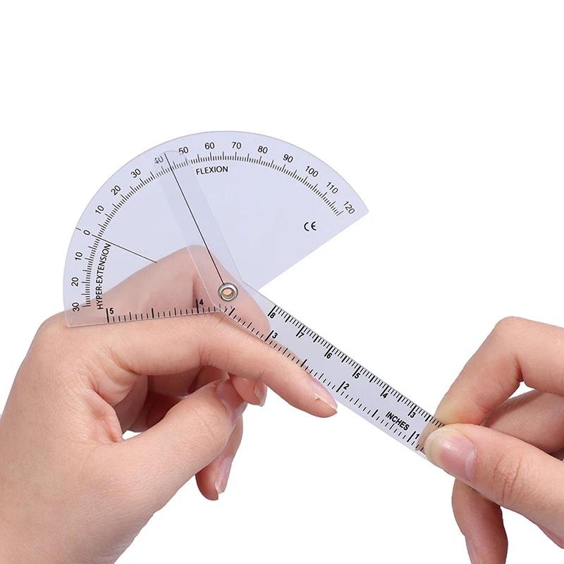 1Pcs Pvc Medical Finger Goniometer Plastic Protractor 180 Degree Angle Ruler Finger Ruler Professional Measure Tool