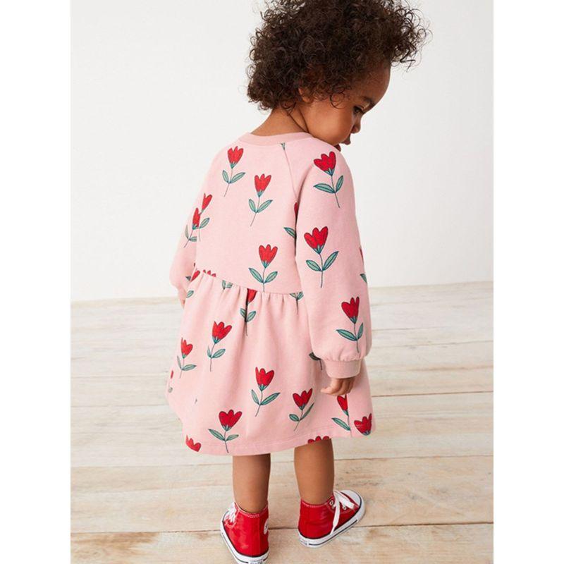 Children's Clothing Girls' Dress Spring and Autum 2023 New Pink Flower Knitted Skirt Baby Girl Princess Skirt