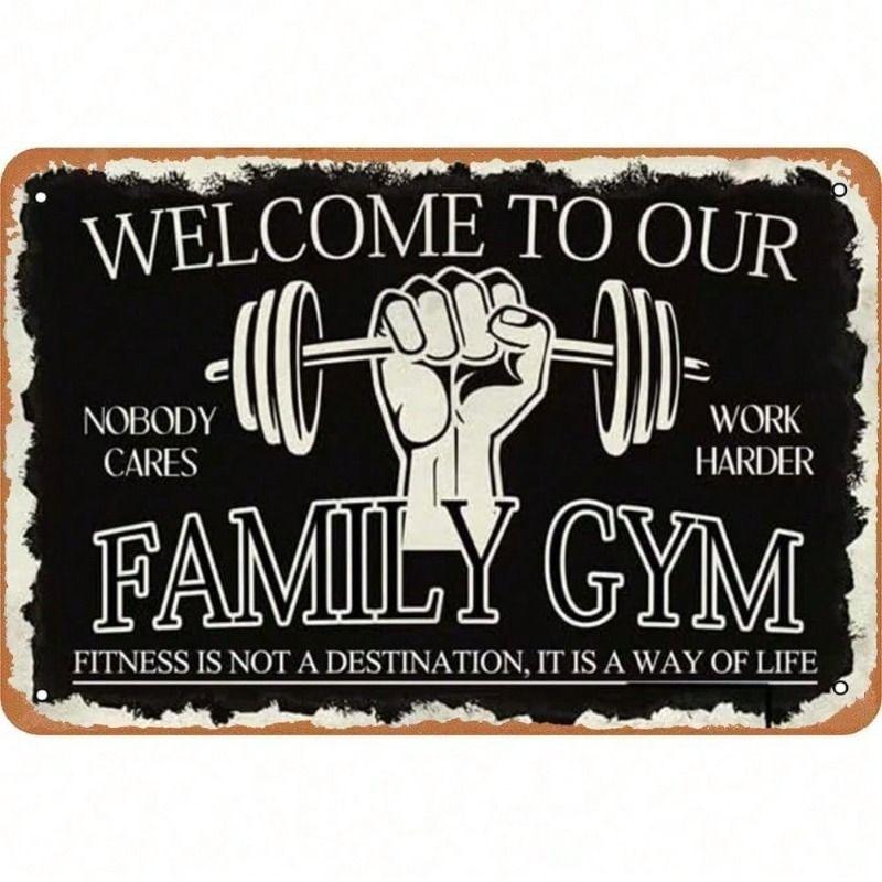 Metal Poster Wall Decor Vintage Family Retro Humor for Home Garage 12x8 Inch