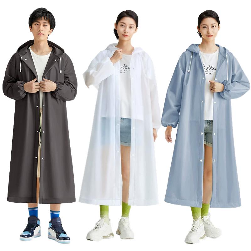 1PC Long Raincoat Unisex Adult For Tourism Hiking Non Disposable Thickened Rain Gear Waterproof Outdoor Travel Universal
