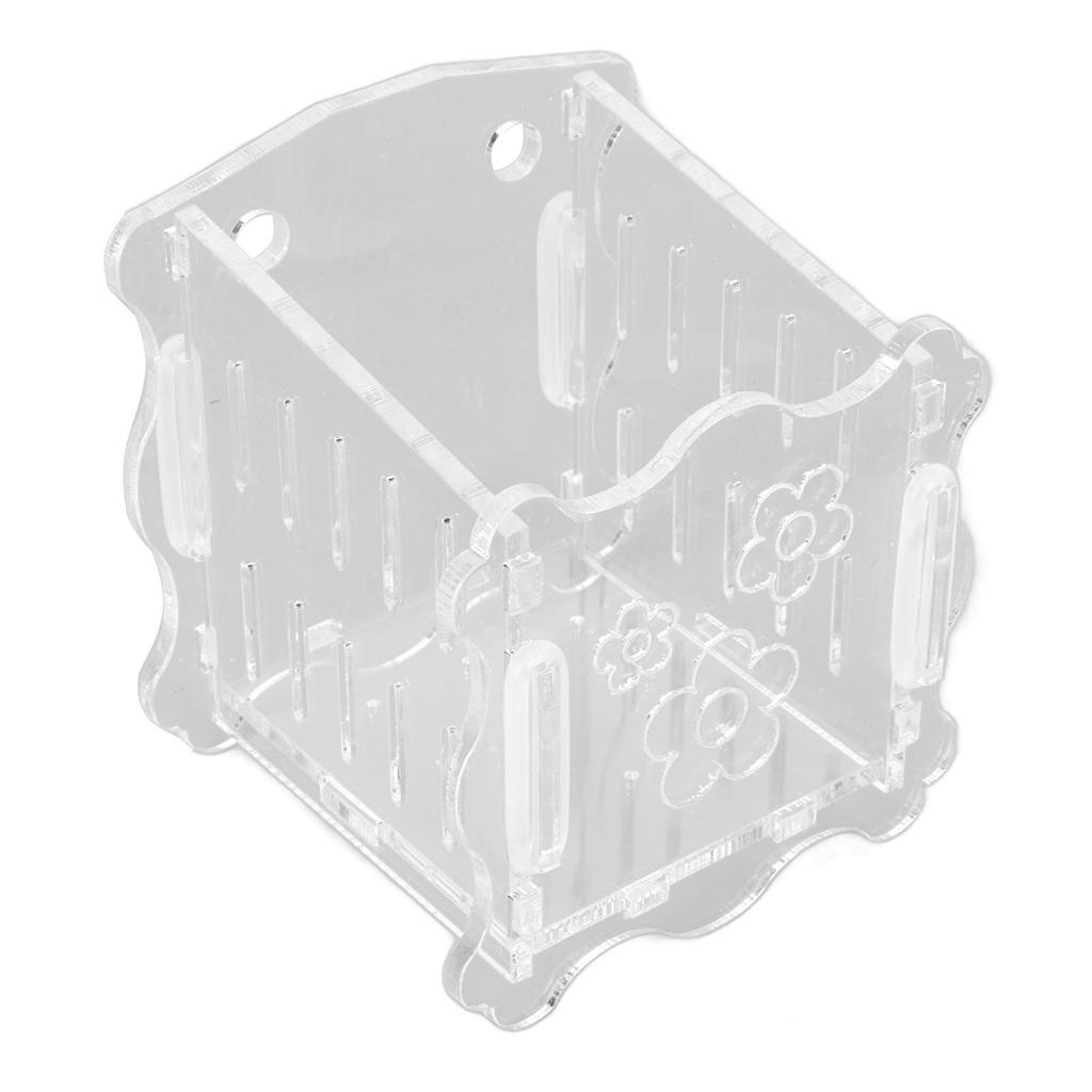 Pflanzbecher Acryl Transparent Durchlässiges Loch Sicher Blumentopf mit Saugnapf für Fische