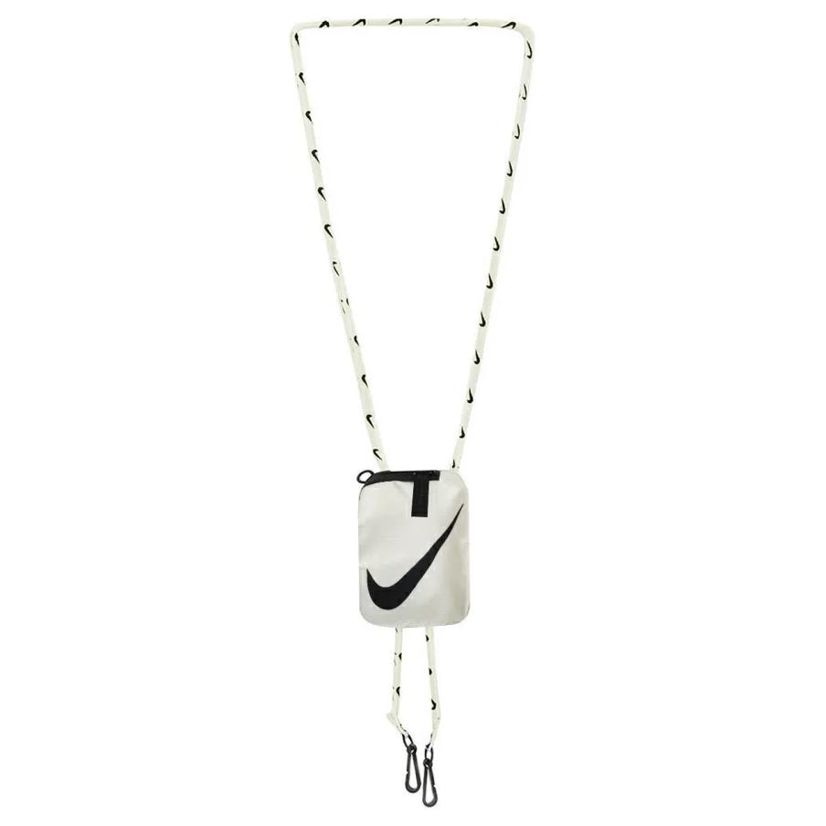 Nike Logo Print Polyester Sling Bag Unisex Sling Bag Coconut-Milk Black FD6268-119