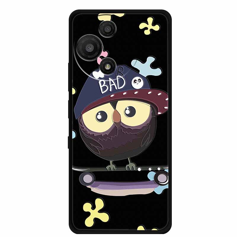 For TCL 60 SE Nxtpaper Case 3D Emboss Relief Flowers Black TPU Silicone Soft Back Cover Cases For TCL 60R Case 6.7" Fundas Bag