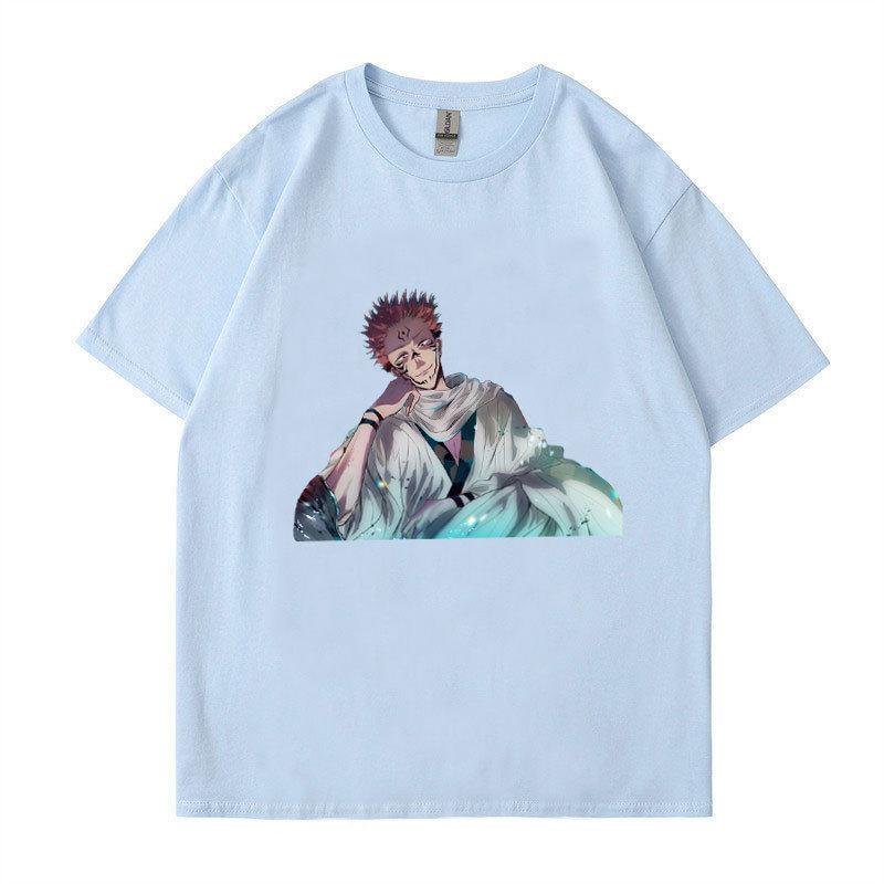Harajuku Anime Jujutsu Kaisen Gojo Satoru Summer T-shirt Manga Graphic Tops Tees Shirt Cosplay Cotton Cartoon Tshirts Unisex Casual Streetwear