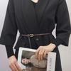 Luxury Design Leather Belt Elliptical Thin Waist Strap Women Trouser Dress Belts