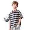 ASK JUNIOR Boys' Summer Striped Color Block Short Sleeve T-shirt