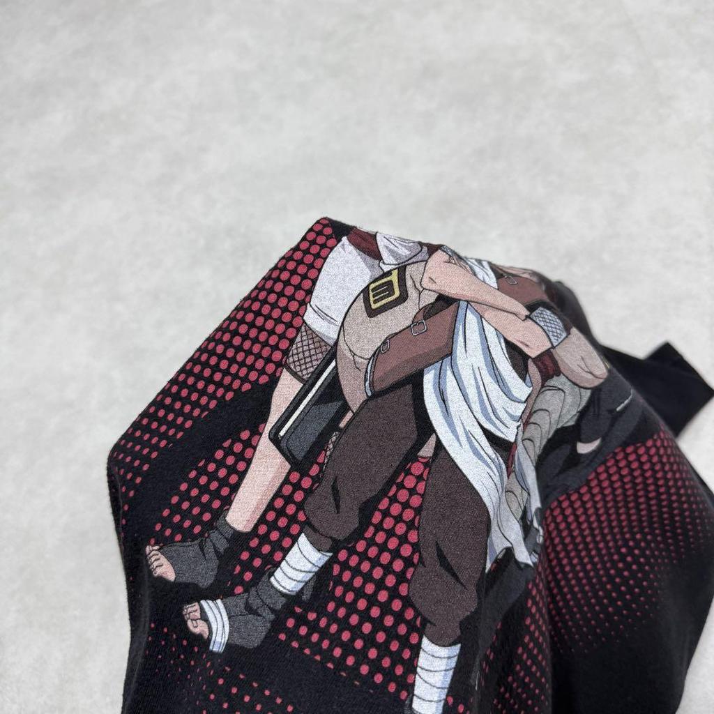 [USED] Vintage 2000s Naruto Gaara Short Sleeve Shirt, Anime, Manga, Black, Size 10