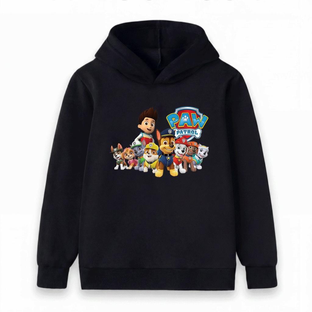 Kids Boys Girls Cartoon Animal Print Hooded Sweatshirt Casual Long Sleeve Pullover Tops for Daily Wear