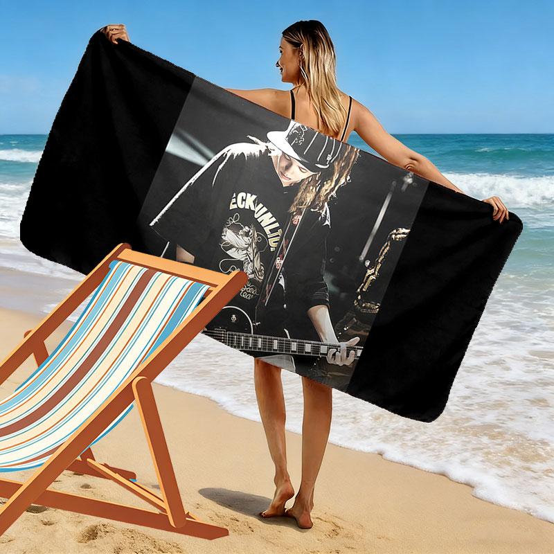Tom Kaulitz Print Strandtuch, Großes Weiches Schnelltrocknendes Handtuch für Strand Camping Schwimmen