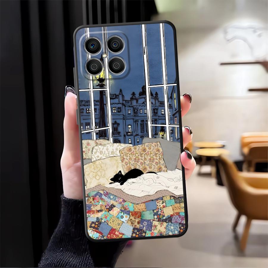 

Funda Phone Cover Case for Honor X7 X5b Magic5Lite 200 400 Lite 90 X9a 8X 70 X8 X6 Cartoon Cat Honor X8 4G