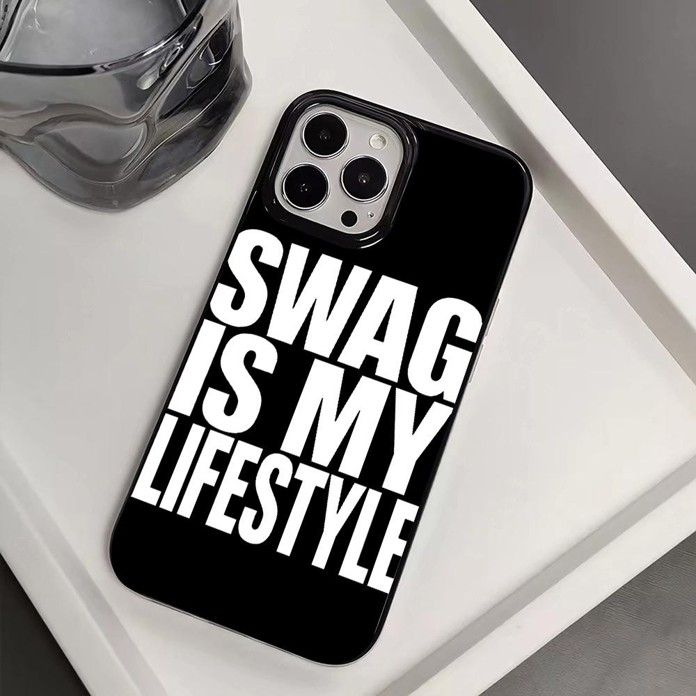 Simple Text Letters Swag Is My Life Style Phone Case For iPhone 17 AIR 16 15 14 13 12 11 PRO MAX X XR XS 7 8 PLUS Cover Funda
