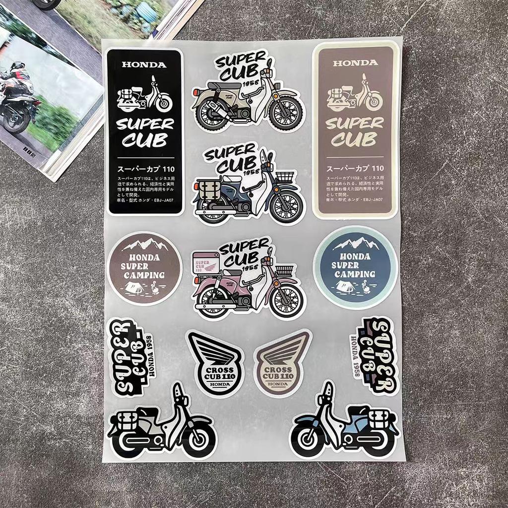 Suitable for Motorcycle Decoration Stickers Reflective Waterproof Helmet Racing Decals HRC Accessories Sponsor Stickers