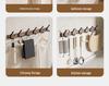 Walnut Strong Load-Bearing Door & Wall Hook Rack