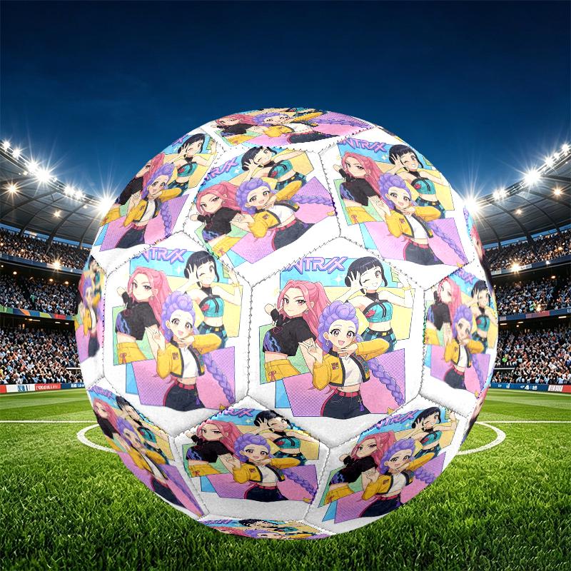 Singer Print Size 5 Soccer Ball, PU Wear Resistant Football for Match Training and Daily Practice, Birthday Gift for Soccer Fans