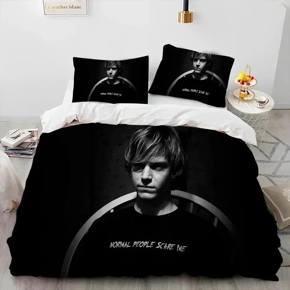 Cute Evan Peters Movie Tv Actor Bedding Set Bedroom Soft Modern Bedspreads Comefortable Duvet Cover Quilt Cover And Pillowcase
