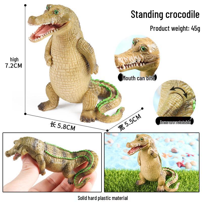 Educational Wild Crocodile Simulation Model - Zoo Gift for Kids
