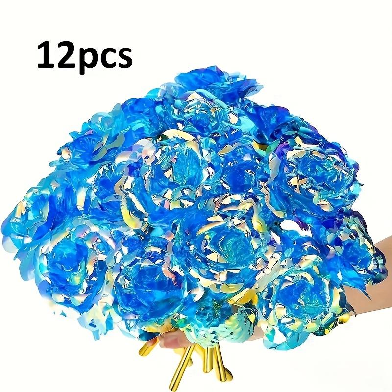 

12pcs rainbow golden roses, iridescent artificial galaxy flowers, perfect gifts for Valentine s Day, Mother s Day, Christmas, weddings & birthdays
