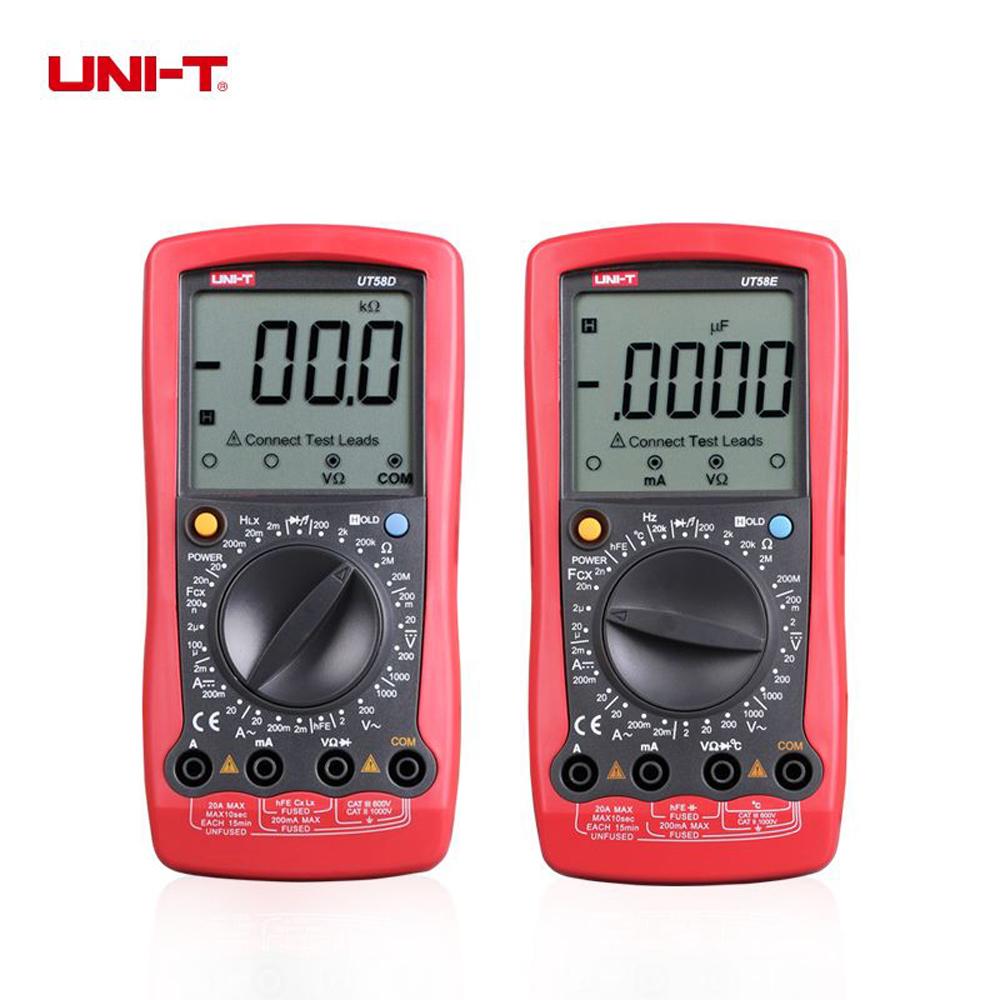 UNI-T UT58A UT58B UT58C UT58D UT58E Professional Digital Multimeter High Accuracy Multi Function Electrical Measuring Tool