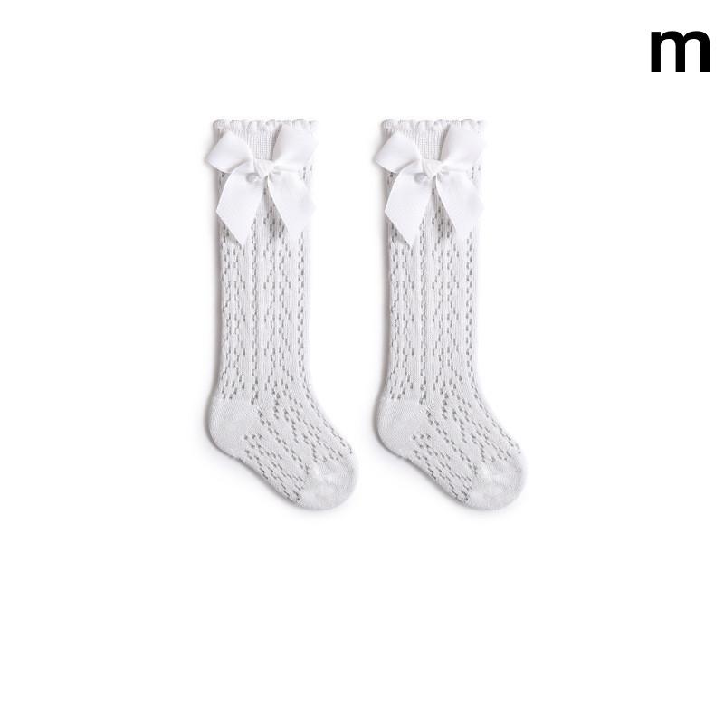 Baby Girl Socks Summer Thin Mesh Breathable High Tube Anti Mosquito Toddler Socks for 0-3Y