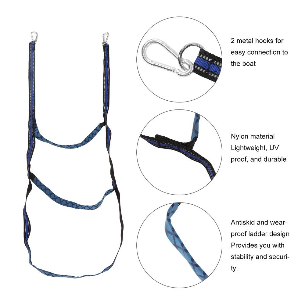 Foldable Boarding Steps 3 Step/4 Step/5 Step Boat Ladder Rope Marine Boat Rope Ladder  Boarding Use
