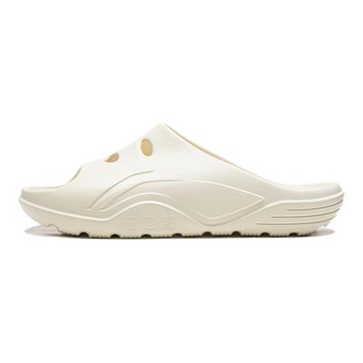 Sandales à enfiler minimalistes et confortables Li Ning Chaussures unisexes Blanc cassé AYCV001-1