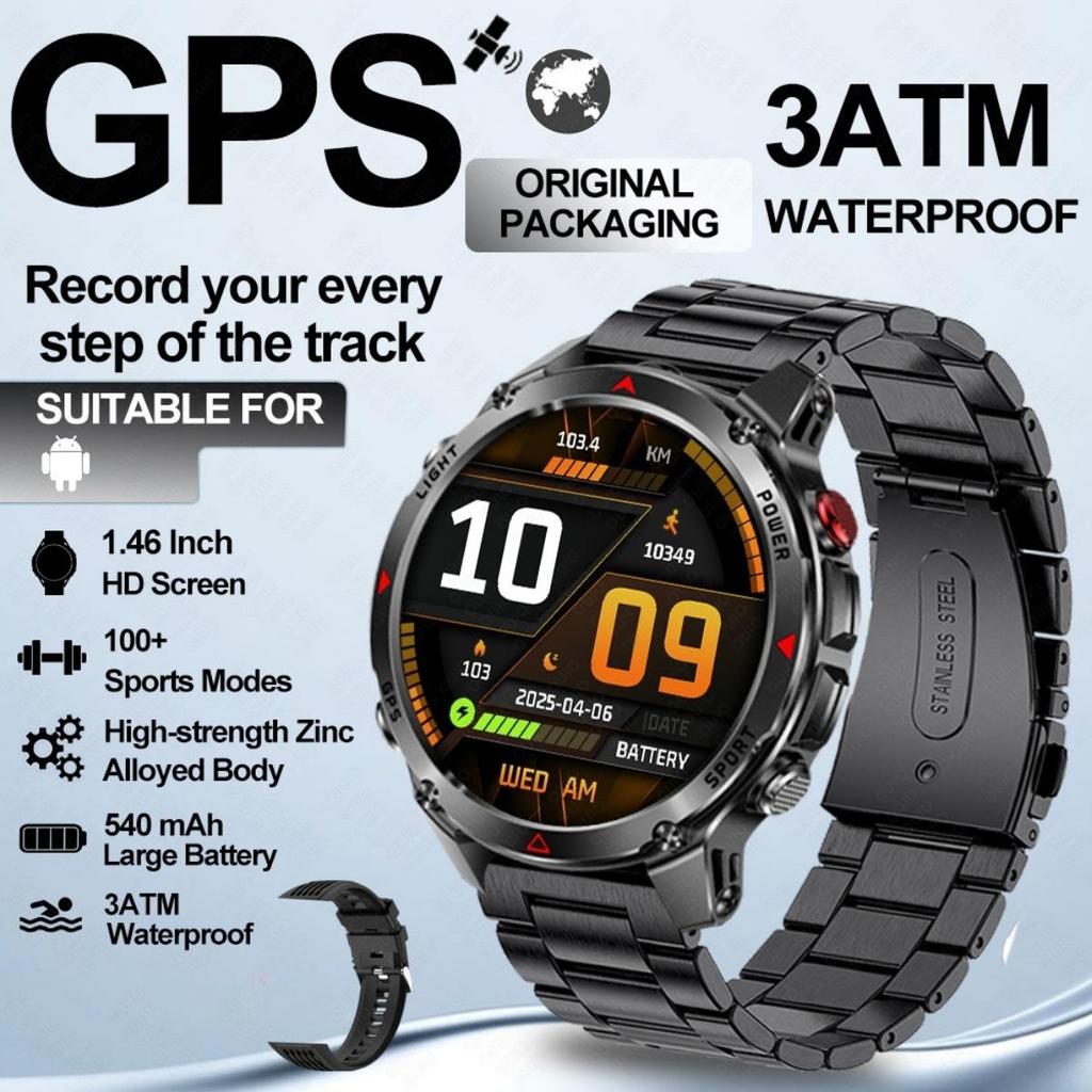 New GPS Precise Positioning Smart Watch IP68 Waterproof Compass Altimeter LED Lighting 100+ Sports Health Management Smart Watch