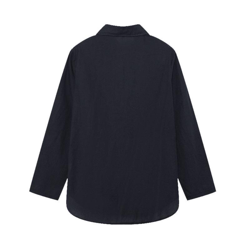 2023 Euro-American Women's Two-Piece: Lapel Long-Sleeved Shirt & Wide-Leg Pants Suit for Spring and Autumn.