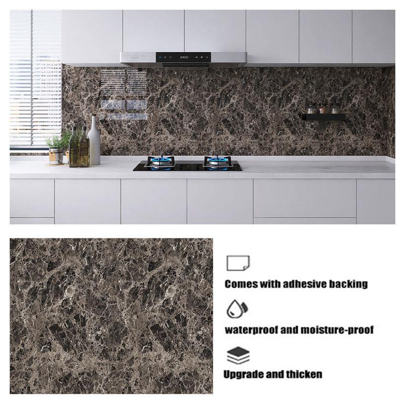 

40см Кухонні шафи шпалери самоклеючі настінні наклейки висока термостійкість водонепроникні та маслостійкі кухонна стільниця 40cmX100cm