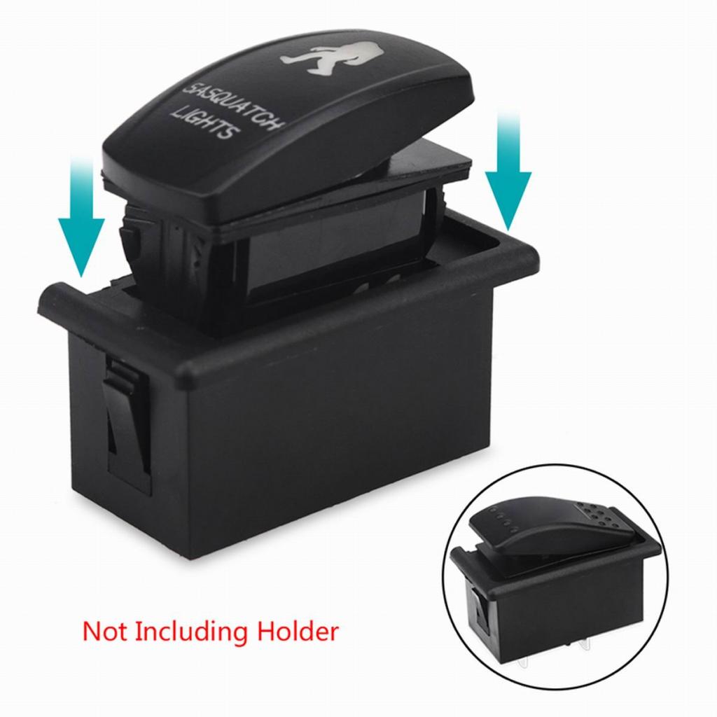 Black Sasquatch Rocker Switch 12V/24V 5Pin for RV Conversion LED