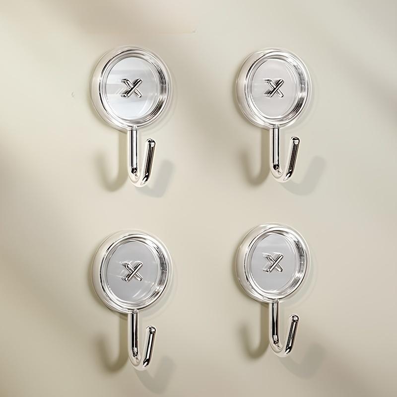 4pcs Button Hooks, Utility Hooks, Wall Decorative Key Hooks for Hanging Hats, Towels, Keys, Towel Hooks for Home, Kitchen, Bathroom