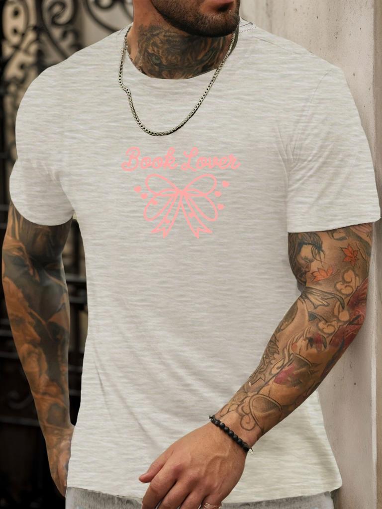 Short Sleeve TShirt Book Lover Mens 100 Cotton Pattern Printed Shirt Summer Round Neck Breathable Casual Fashion Cool Tee