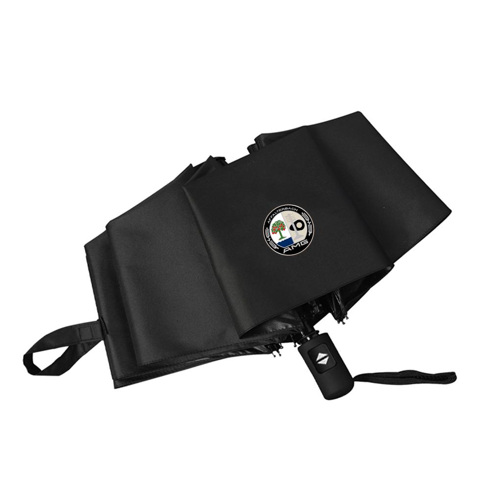 1pc Car Logo Umbrella Rain Women Men Automatic Wind Resistant Rainproof Snow Blocking Outdoor Portable Parasol For Benz AMG ZF2