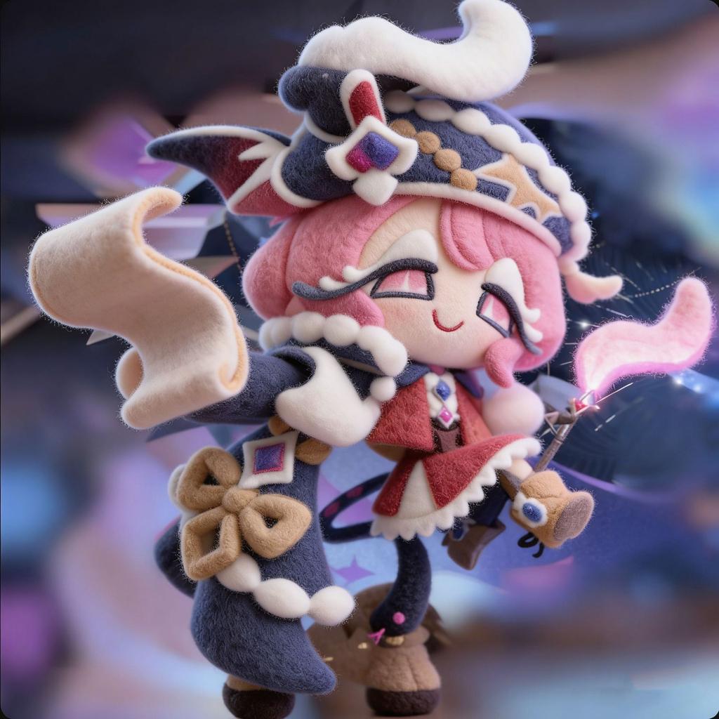 Cookie Run Kingdom Dark Enchantress Cookie Plush Toy Stuffed Doll Game Character Decoration For Game Fans Collection Gift