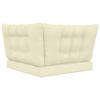 Outdoor Sofa Cushion 3 Pcs Cream Polyester