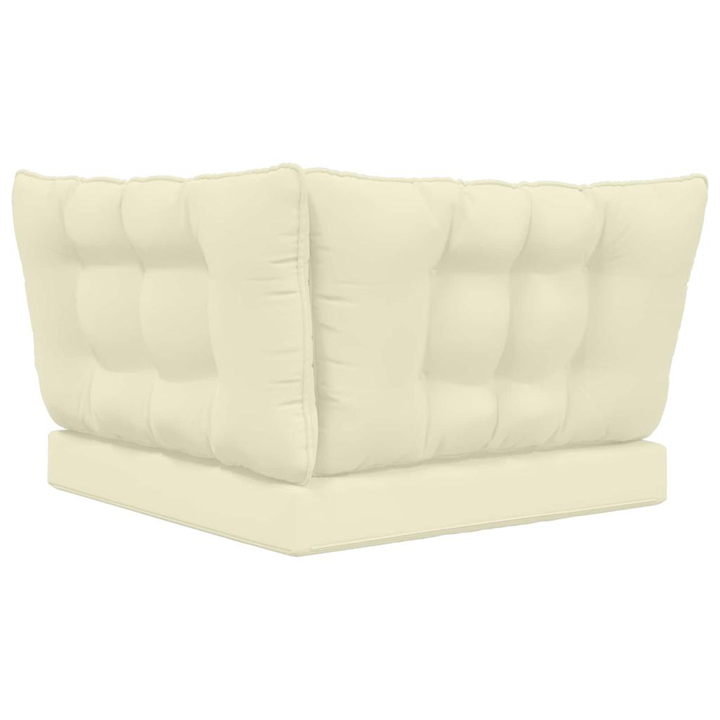 Outdoor Sofa Cushion 3 Pcs Cream Polyester