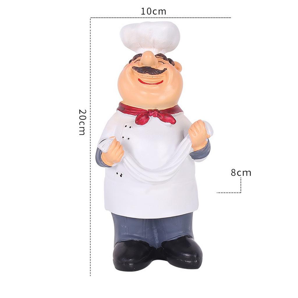 Rustic Bakery Chef Resin Statue - Farmhouse Cake Shop Decor for Kitchen Counter, Vintage Pastry Chef Gift for Bakers Food Lovers