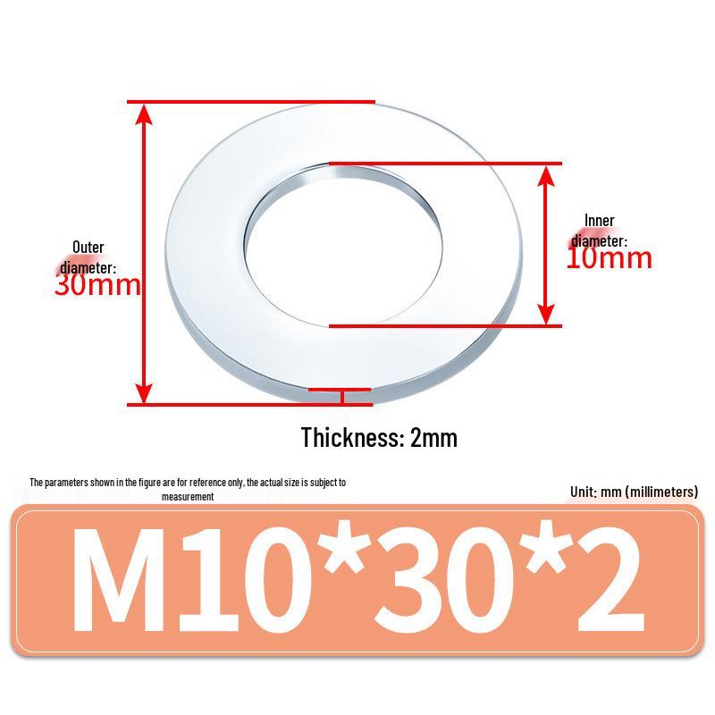 Extra Large Galvanized Metal Flat Washers - Sizes M1.6 to M14