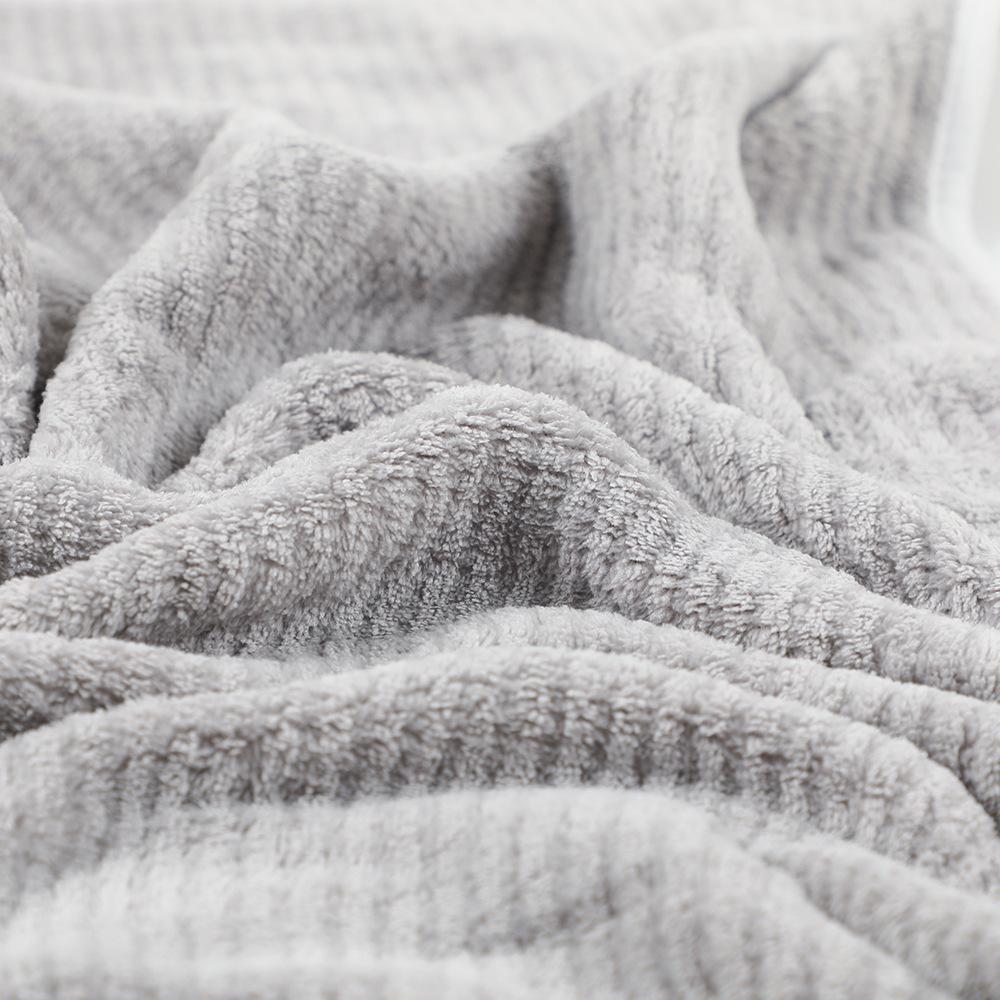 Coral fleece thickened towel household soft water absorption does not shed hair face towel adult men and women bathing large bath towel quick drying