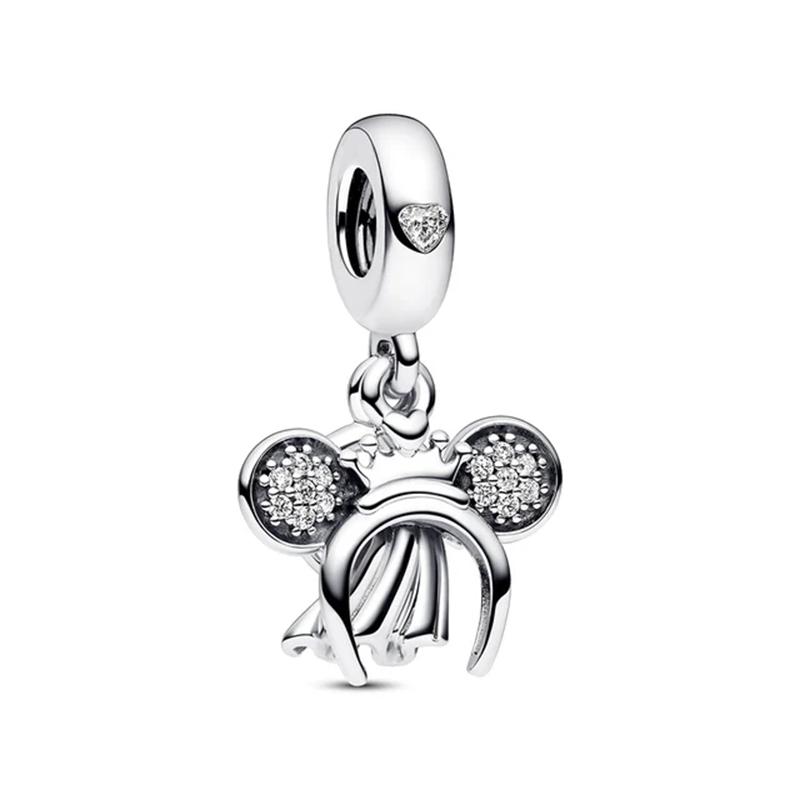 Hot Sell MINISO Disney 925 Silver Animals Mobilization Charms Beads Hot Original Bracelet Trinkets DIY Jewelry Women