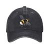 Bienen-Grafik Baseballkappe Gewaschene Baumwolle Verstellbar Unisex Streetwear Hut