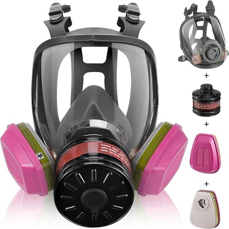 Survival Gas Mask with 40mm Activated Carbon Filter Full Face Respirator Nuclear Chemical Protection 60921 23 26 Filter Included